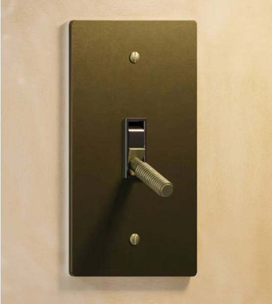 Residence Supply-1 Gang Toggle Switch Bronze with patina ,120 VAC, 150W Load, 3 way, UL Certified,72*120mm,Hole distance:83,5mm.