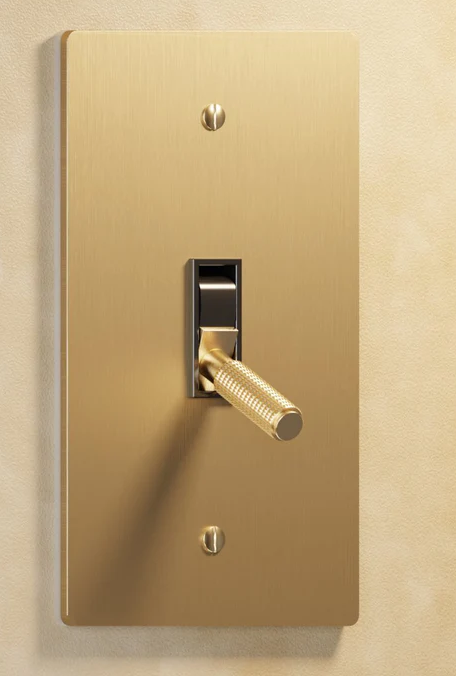 Residence Supply 1 Gang Toggle Switch, Brass, 120 VAC, 150W Load, 3-Way, UL Listed