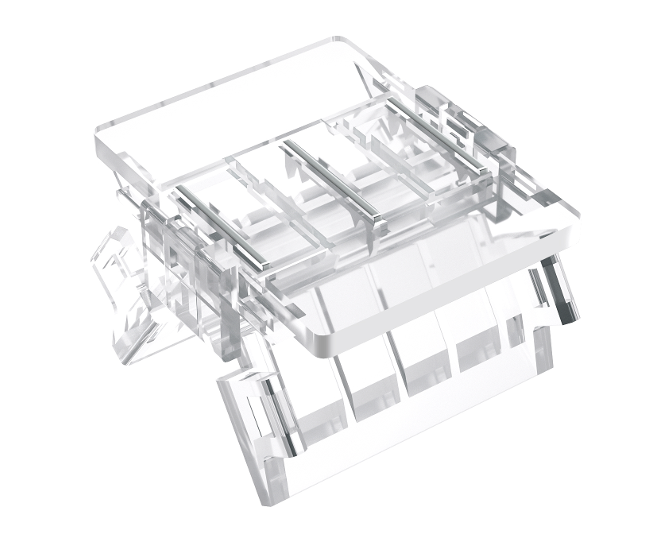Connector for COB IP20  Strip to Strip Joint, No wire   10mm 3 pin, DC3V~24V / 3.5A 5 Pcs/Bag