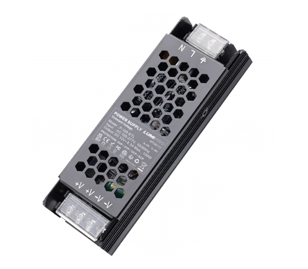 Lumipro ETL Indoor Power Supply, 100W/8.33A, IP20, DC12V, AC100-265V, Dimen: 146*49*24mm, fanless design