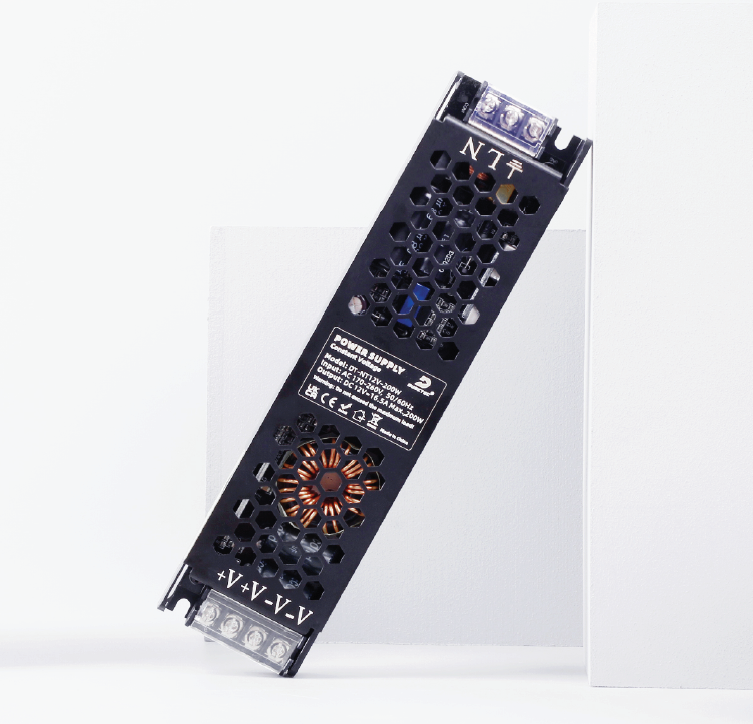 Lumipro Slim Indoor Power Supply, 100-130VAC,DC12V,200W,16.7A,Power Efficiency: 85-90,IP20, Dimen: 201x50x25mm,  2yr Warranty, ETL